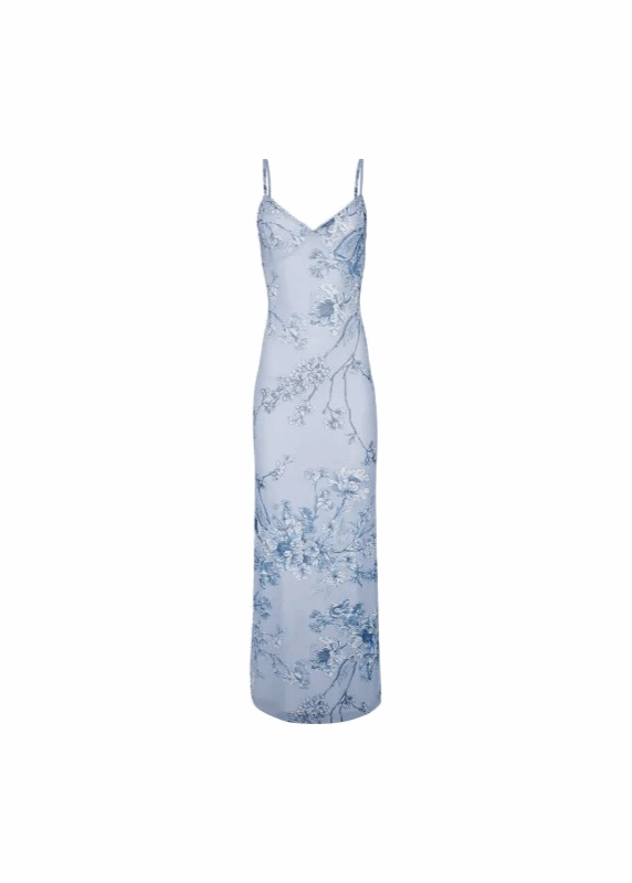 Cyril long dress - Blue